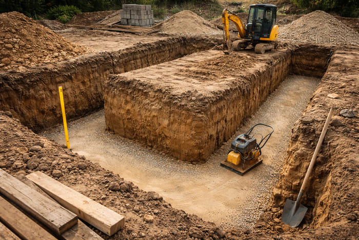 Какая глубина траншеи для фундамента?